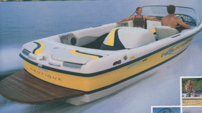Yellow Ski Nautique Boat