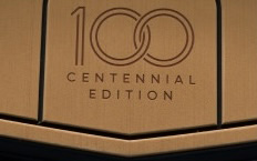 100 Centennial Edition logo close up on 2025 Super Air Nautique G21 Boat